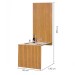 Mesa de Jantar 4 Lugares Bella Canela com Vidro Ripado Cinamomo/Off White/Marrom - Cel Móveis