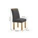 Mesa de Jantar 4 Lugares Bella Arizona com Vidro Ripado Cinamomo/Off White/Cinza - Cel Móveis