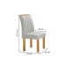 Mesa de Jantar 4 Lugares Bella Arizona com Vidro Ripado Cinamomo/Off White/Boucle Gelo - Cel Móveis