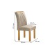 Mesa de Jantar 4 Lugares Bella Arizona com Vidro Ripado Cinamomo/Off White/Boucle Bege - Cel Móveis
