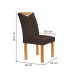 Mesa de Jantar 6 Lugares Stella com Vidro Ripado Cinamomo/Off White/Marrom - Cel Móveis