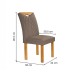 Mesa de Jantar 6 Lugares Stella com Vidro Ripado Cinamomo/Off White/Bege Escuro - Cel Móveis