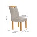 Mesa de Jantar 6 Lugares Stella com Vidro Ripado Cinamomo/Off White/Bege Claro - Cel Móveis