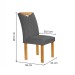 Mesa de Jantar 6 Lugares Stella com Vidro Ripado Cinamomo/Off White/Cinza - Cel Móveis