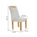 Mesa de Jantar 6 Lugares Stella com Vidro Ripado Cinamomo/Off White/Boucle Gelo - Cel Móveis