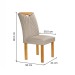 Mesa de Jantar 6 Lugares Stella com Vidro Ripado Cinamomo/Off White/Boucle Bege - Cel Móveis