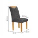 Mesa de Jantar 6 Lugares Stella com Vidro Ripado Cinamomo/Off White/Boucle Cinza - Cel Móveis