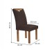 Mesa de Jantar 6 Lugares Stella com Vidro Ripado Chocolate/Off White/Marrom - Cel Móveis