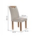 Mesa de Jantar 6 Lugares Stella com Vidro Ripado Chocolate/Off White/Bege Claro - Cel Móveis