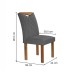 Mesa de Jantar 6 Lugares Stella com Vidro Ripado Chocolate/Off White/Cinza - Cel Móveis