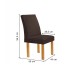 Mesa de Jantar 6 Lugares Stella Canela com Vidro Ripado Cinamomo/Off White/Marrom - Cel Móveis
