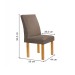Mesa de Jantar 6 Lugares Stella Canela com Vidro Ripado Cinamomo/Off White/Bege Escuro - Cel Móveis
