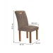 Mesa de Jantar 4 Lugares Stella com Vidro Ripado Chocolate/Off White/Bege Escuro - Cel Móveis