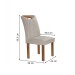 Mesa de Jantar 4 Lugares Stella com Vidro Ripado Chocolate/Off White/Bege Claro - Cel Móveis