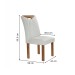Mesa de Jantar 4 Lugares Stella com Vidro Ripado Chocolate/Off White/Boucle Gelo - Cel Móveis
