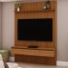 Painel para TV Até 55 Polegadas Paris 1 Porta 2 Gavetas Ripado 100% Mdf Camaru - Robel