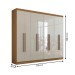 Guarda-Roupa Casal 52gr8000e 8 Portas 8 Prateleiras Cinamomo/Off White - Rodial