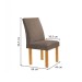 Mesa de Jantar 4 Lugares Stella Canela com Vidro Ripado Cinamomo/Off White/Bege Escuro - Cel Móveis
