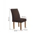 Mesa de Jantar 4 Lugares Arizona Canela com Vidro Chocolate/Off White/Marrom 20766 - Cel Móveis
