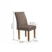 Mesa de Jantar 4 Lugares Arizona Canela com Vidro Chocolate/Off White/Bege Escuro 20766 - Cel Móveis
