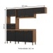 Cozinha Compacta 7 Portas 2 Gavetas Nature/Preto B107 - Briz