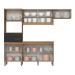 Cozinha Compacta 7 Portas 2 Gavetas Nature/Preto B107 - Briz