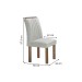 Mesa de Jantar 4 Lugares Arizona com Vidro Chocolate/Off White/Boucle Gelo 20767 - Cel Móveis