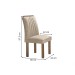 Mesa de Jantar 4 Lugares Arizona com Vidro Chocolate/Off White/Boucle Bege 20767 - Cel Móveis