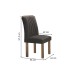 Mesa de Jantar 4 Lugares Arizona com Vidro Chocolate/Off White/Boucle Cinza 20767 - Cel Móveis