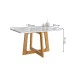 Mesa de Jantar 4 Lugares Arizona com Vidro  Cinamomo/Off White/Bege Escuro 20767 - Cel Móveis