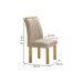Mesa de Jantar 4 Lugares Arizona com Vidro Cinamomo/Off White/Boucle Bege 20767 - Cel Móveis