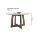 Mesa de Jantar 4 Lugares Arizona Canela com Vidro Chocolate/Off White/Veludo Bege Claro 20770  - Cel Móveis