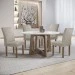Mesa de Jantar 4 Lugares Arizona Canela com Vidro Chocolate/Off White/Veludo Bege Claro 20770  - Cel Móveis