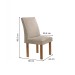 Mesa de Jantar 4 Lugares Arizona Canela com Vidro Chocolate/Off White/Boucle Bege 20770 - Cel Móveis