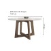 Mesa de Jantar 4 Lugares Arizona Canela com Vidro Chocolate/Off White/Boucle Bege 20770 - Cel Móveis