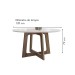 Mesa de Jantar 4 Lugares Arizona Canela com Vidro Chocolate/Off White/Boucle Cinza 20770 - Cel Móveis