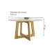 Mesa de Jantar 4 Lugares Arizona Canela com Vidro Cinamomo/Off White/Veludo Bege Claro 20770 - Cel Móveis