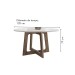 Mesa de Jantar 4 Lugares Arizona com Vidro Chocolate/Off White/Boucle Gelo 20771  - Cel Móveis
