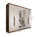Guarda-Roupa Casal Madalena 6 Portas 6 Gavetas 100% Mdf com Espelho Brauna/Off White - Panorama Móveis