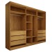 Guarda-Roupa Casal Madalena 6 Portas 6 Gavetas 100% Mdf Peroba/Off White - Panorama Móveis