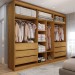 Guarda-Roupa Casal Madalena 6 Portas 6 Gavetas 100% Mdf Peroba/Off White - Panorama Móveis