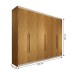 Guarda-Roupa Casal Madalena 6 Portas 6 Gavetas 100% Mdf Peroba - Panorama Móveis