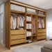 Guarda-Roupa Casal Madalena 6 Portas 6 Gavetas 100% Mdf Peroba - Panorama Móveis