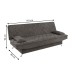 Sofá Cama 3 Lugares Polaris Retrátil Veludo Grafite - Vian