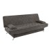 Sofá Cama 3 Lugares Polaris Retrátil Veludo Grafite - Vian