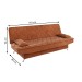 Sofá Cama 3 Lugares Polaris Retrátil Veludo Terracota - Vian
