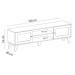 Rack para TV Até 75 Polegadas Charlotte 2 Portas Cinamomo/Off White - Artely Móveis
