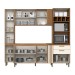 Cozinha Compacta 10 Portas 2 Gavetas com Vidro Nature/Off White - Briz
