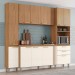 Cozinha Compacta 11 Portas 2 Gavetas Nature/Off White - Briz