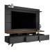 Rack com Painel para TV Até 72 Polegadas Armênia 3 Gavetas Black/Freijó - Panorama Móveis